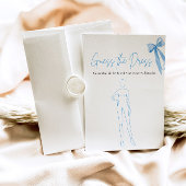 Invitation Jeu de devinette de robe de mariée avec un nœud bl