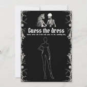 Invitation Jeu de devinette de robe de mariée Black Halloween (Devant)