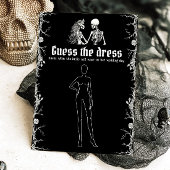 Invitation Jeu de devinette de robe de mariée Black Halloween