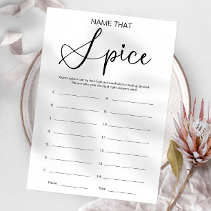 Invitation Jeu de Devinette d'Épices pour Enterrement de Vie