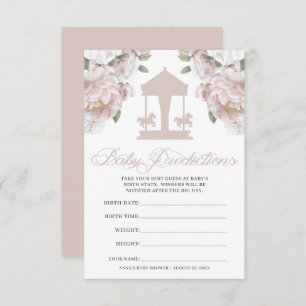 Invitation Jeu de devinette du Baby shower du carrousel
