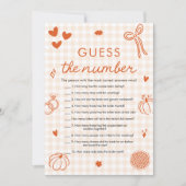 Invitation Jeu de devinette du nombre de mariage Orange Fall (Devant)