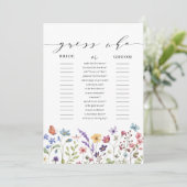 Invitation Jeu de devinette Floral Spring Summer pour enterre (Debout devant)