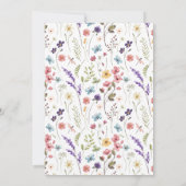Invitation Jeu de devinette Floral Spring Summer pour enterre (Dos)