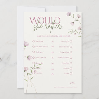 Invitation Jeu de devinette florale minimal pour enterrement