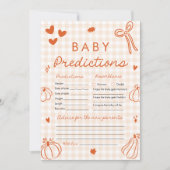 Invitation Jeu de devinette pour bébé citrouille d'automne Ba (Devant)