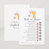 Invitation Jeu de douche 'Devine qui' Bulles & Brew (Devant / Derrière)