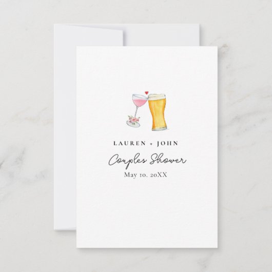 Invitation Jeu de douche 'Devinez qui' Bulles & Brew (Dos)