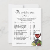 Invitation Jeu de douche nuptiale, le jeu de la chaussure de (Devant)