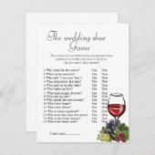 Invitation Jeu de douche nuptiale, le jeu de la chaussure de  (Devant / Derrière)