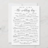 Invitation Jeu de douche nuptiale "Le jour du mariage" avec c (Devant)