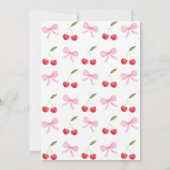 Invitation Jeu de douche Rose Ruban Cerise Qui Connaît le Mie (Dos)