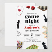 Invitation Jeu de famille Night Invitation, Jeux de société A (Devant / Derrière)