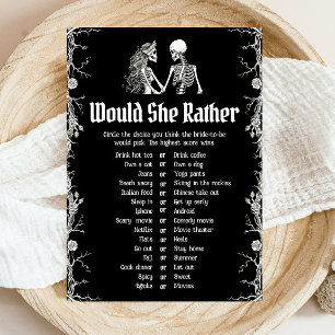 Invitation Jeu de fête de douche de mariée "Halloween Would S