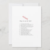 Invitation Jeu de Fête de l'mariée de jardin avec réponse en  (Dos)