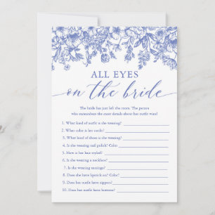 Invitation Jeu de fête de mariage Blue All Eyes On The Bride