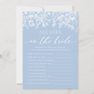 Invitation Jeu de fête de mariage Blue All Eyes On The Bride