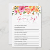 Invitation Jeu de fête de mariage Fleurs Citron Férié (Devant)