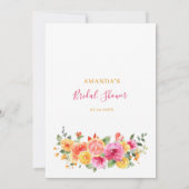 Invitation Jeu de fête de mariage Fleurs Citron Férié (Dos)