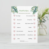 Invitation Jeu de Fête de Mariage : Préfèrerait-Elle (Debout devant)