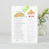 Invitation Jeu de Fête de Mariage sur le Thème de Taco Fiesta (Debout devant)