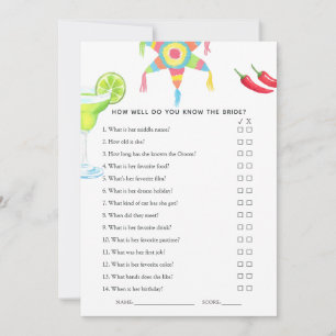Invitation Jeu de Fête de Mariage Thème Taco Fiesta Mexicaine