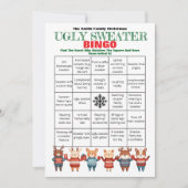 Invitation Jeu de fête de Noël Bingo-Ugly Sweater (Devant)