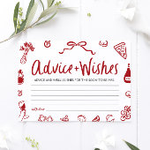 Invitation Jeu de Fête des mariées de conseil et de souhaits 