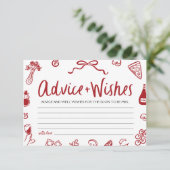 Invitation Jeu de Fête des mariées de conseil et de souhaits  (Debout devant)