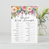 Invitation Jeu de Fête des mariées de jardin avec réponse ret (Debout devant)