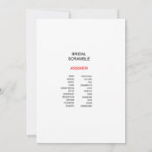 Invitation Jeu de Fête des mariées de jardin avec réponse ret (Dos)