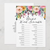 Invitation Jeu de Fête des mariées de jardin avec réponse ret (Devant / Derrière)