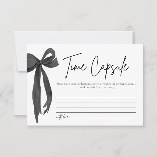 Invitation Jeu de Fête des mariées de temps Black Bow (Devant)