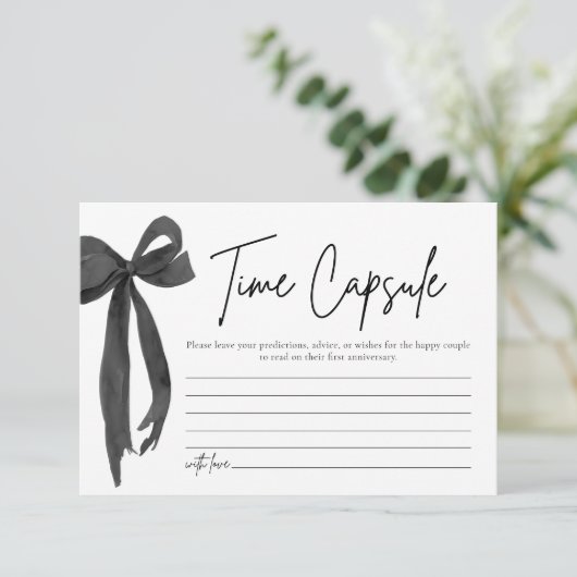 Invitation Jeu de Fête des mariées de temps Black Bow (Debout devant)