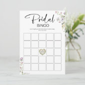 Invitation Jeu de Fête des mariées Fleur sauvage de bingo nup (Debout devant)