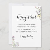 Invitation Jeu de Fête des mariées Fleur sauvage de la chasse (Devant)