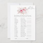 Invitation Jeu de Fête des mariées Floral et dentelle (Devant)