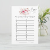 Invitation Jeu de Fête des mariées Floral et dentelle (Debout devant)