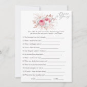 Invitation Jeu de Fête des mariées Floral et dentelle (Devant)