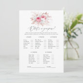 Invitation Jeu de Fête des mariées Floral et dentelle (Debout devant)