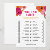 Invitation Jeu de Fête des mariées personnalisable "Elle préf (Devant / Derrière)