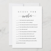 Invitation Jeu de Fête des mariées personnalisée - Devinez le (Devant)