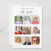 Invitation Jeu de Fête des mariées - Photo L'âge de la mariée (Devant)