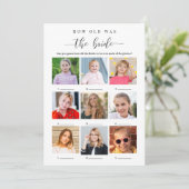 Invitation Jeu de Fête des mariées - Photo L'âge de la mariée (Debout devant)