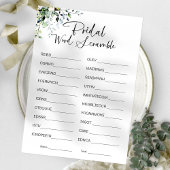 Invitation Jeu de Fête des mariées Word Scramble