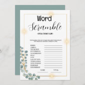 Invitation Jeu de Fête des mariées Word Scrumble (Devant / Derrière)