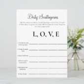 Invitation Jeu de fête Dirty Scattegories pour enterrement de (Debout devant)