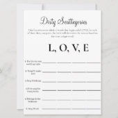 Invitation Jeu de fête Dirty Scattegories pour enterrement de (Devant)