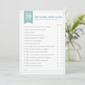 Invitation Jeu de fête 'Il a dit, Elle a dit' (entièrement pe (Debout devant)