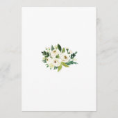 Invitation Jeu de Fêtes des mariées florales (Dos)